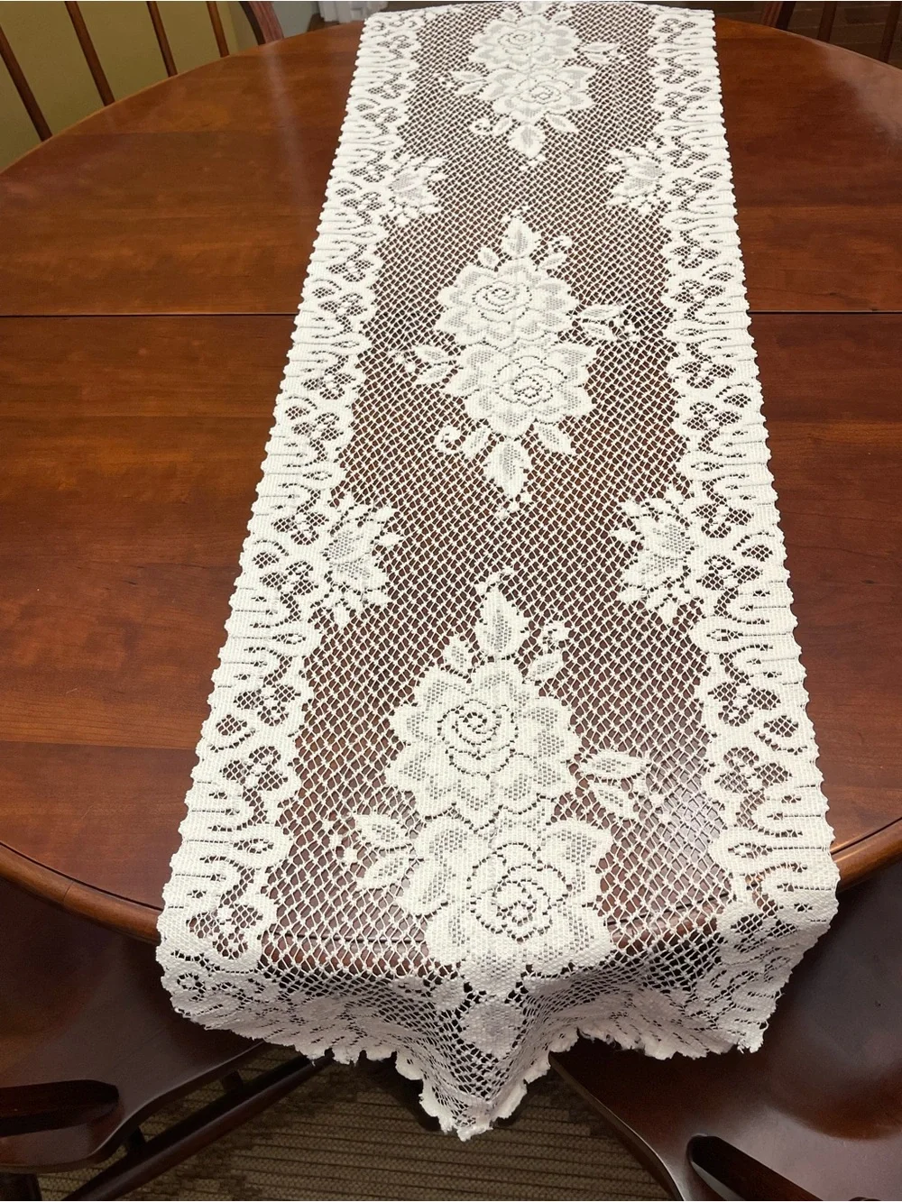 Vintage lace table runner